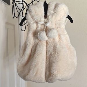 Widgeon faux fur baby hooded ear vest